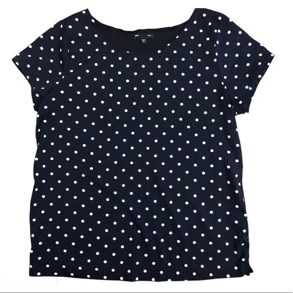 Gap Polkadot T Shirt Navy and white -medium - Picture 1 of 8
